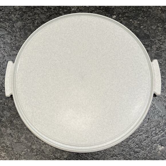 Vtg Tupperware Maxi Extra Tall Cake Carrier 1256-5 & 1257-4 White Speckled Base - Picture 8 of 13